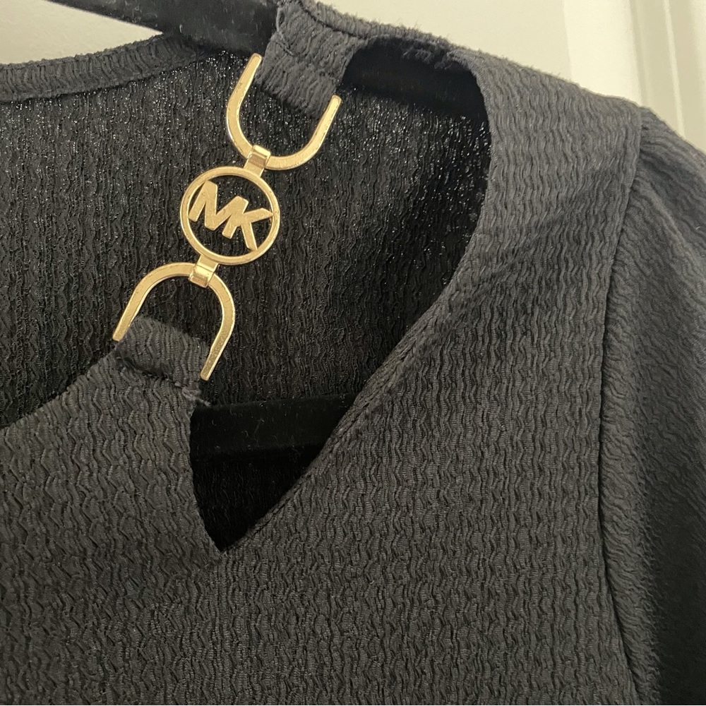 Michael Kors Black Top with Gold Chain Detail - Picture 2 of 3
